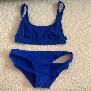 blue bikini